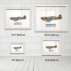 Принт на склі «Винищувач Curtiss P-40 112 Ескадрилья RAF 1942 рік»