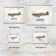 Принт на склі «Винищувач Curtiss P-40 112 Ескадрилья RAF 1942 рік»