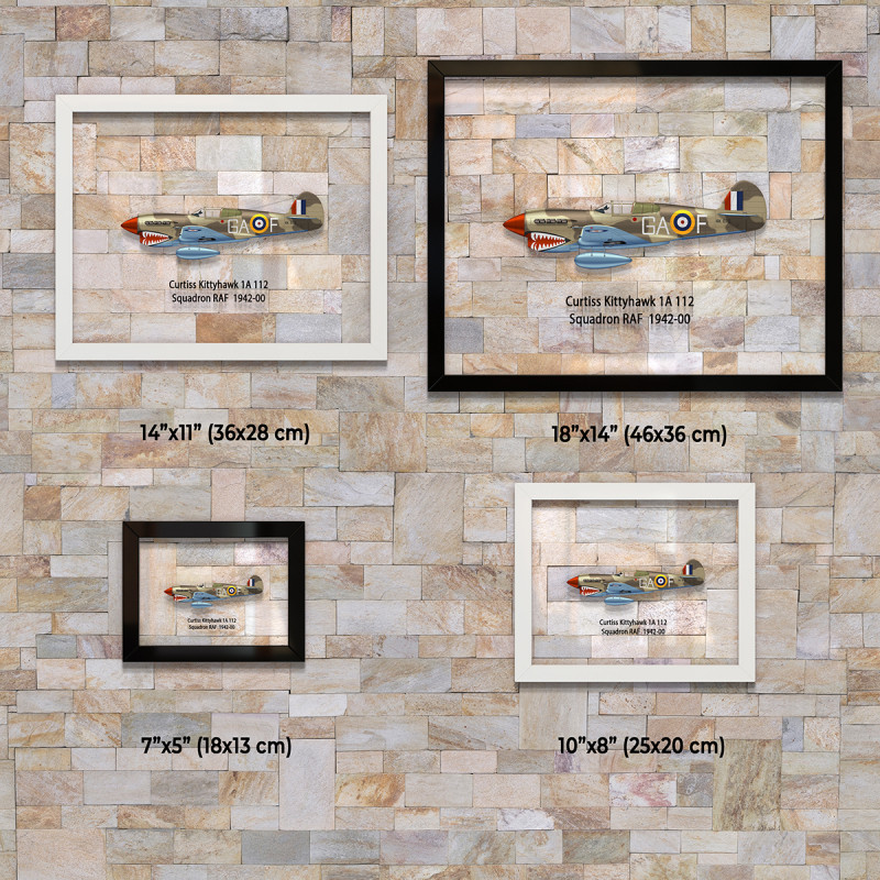 Принт на склі «Винищувач Curtiss P-40 112 Ескадрилья RAF 1942 рік»