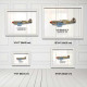 Принт на склі «Винищувач Curtiss P-40 Kittyhawk 112 Ескадрилья 1942 рік»