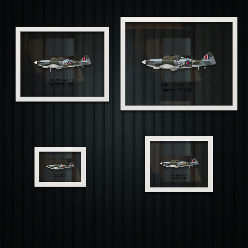 Принт на склі «Винищувач Boulton Paul Defiant Mk 1 277 Ескадрилья 1942 рік»