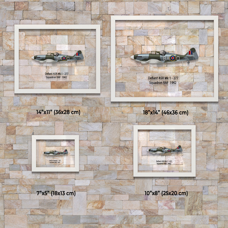 Принт на склі «Винищувач Boulton Paul Defiant Mk 1 277 Ескадрилья 1942 рік»