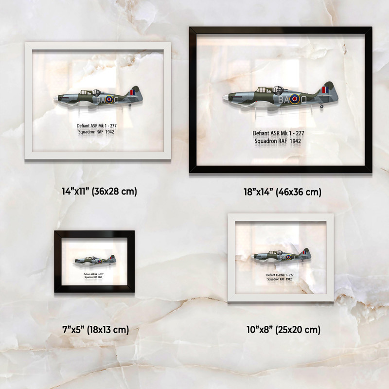 Принт на склі «Винищувач Boulton Paul Defiant Mk 1 277 Ескадрилья 1942 рік»