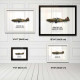 Принт на склі «Літак Boulton Paul Defiant Mk 1 264 Ескадрилья RAF 1940 рік»