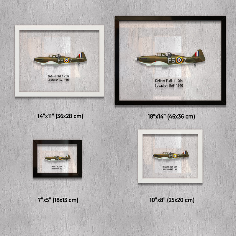 Принт на склі «Винищувач Boulton Paul Defiant Mk 1 264 Ескадрилья 1940 рік»