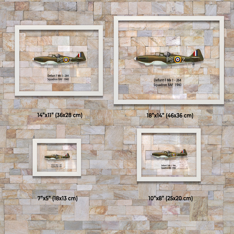 Принт на склі «Винищувач Boulton Paul Defiant Mk 1 264 Ескадрилья 1940 рік»