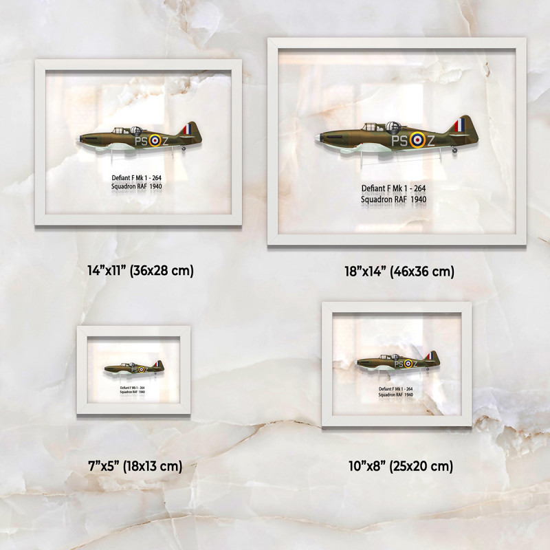 Принт на склі «Винищувач Boulton Paul Defiant Mk 1 264 Ескадрилья 1940 рік»