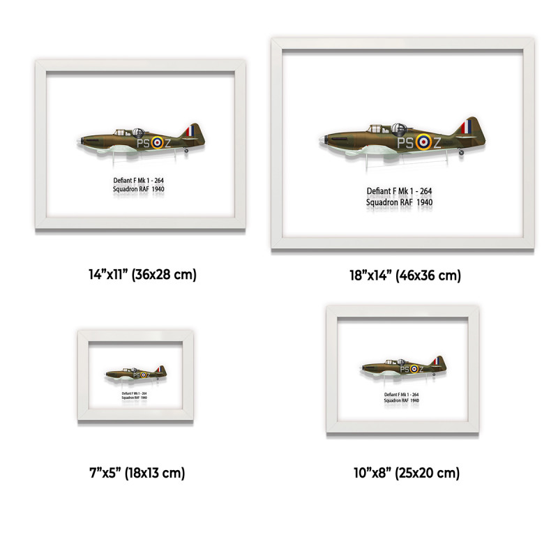 Принт на склі «Винищувач Boulton Paul Defiant Mk 1 264 Ескадрилья 1940 рік»
