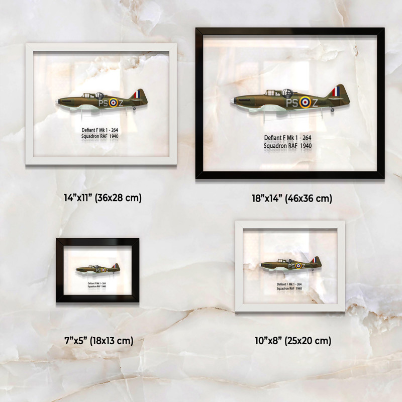 Принт на склі «Винищувач Boulton Paul Defiant Mk 1 264 Ескадрилья 1940 рік»