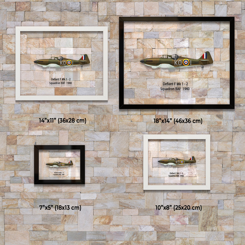 Принт на склі «Літак Boulton Paul Defiant Mk 1 RAF 1940 рік»