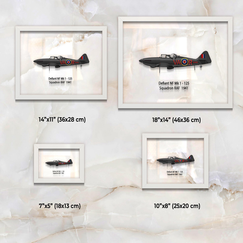 Принт на склі «Винищувач Boulton Paul Defiant Mk 1 125 Ескадрилья 1941 рік»