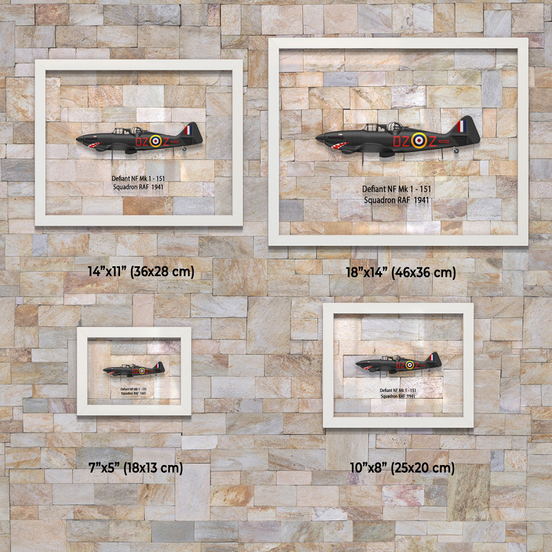 Принт на склі «Літак Boulton Paul Defiant Mk 1 151 Ескадрилья 1941 рік»