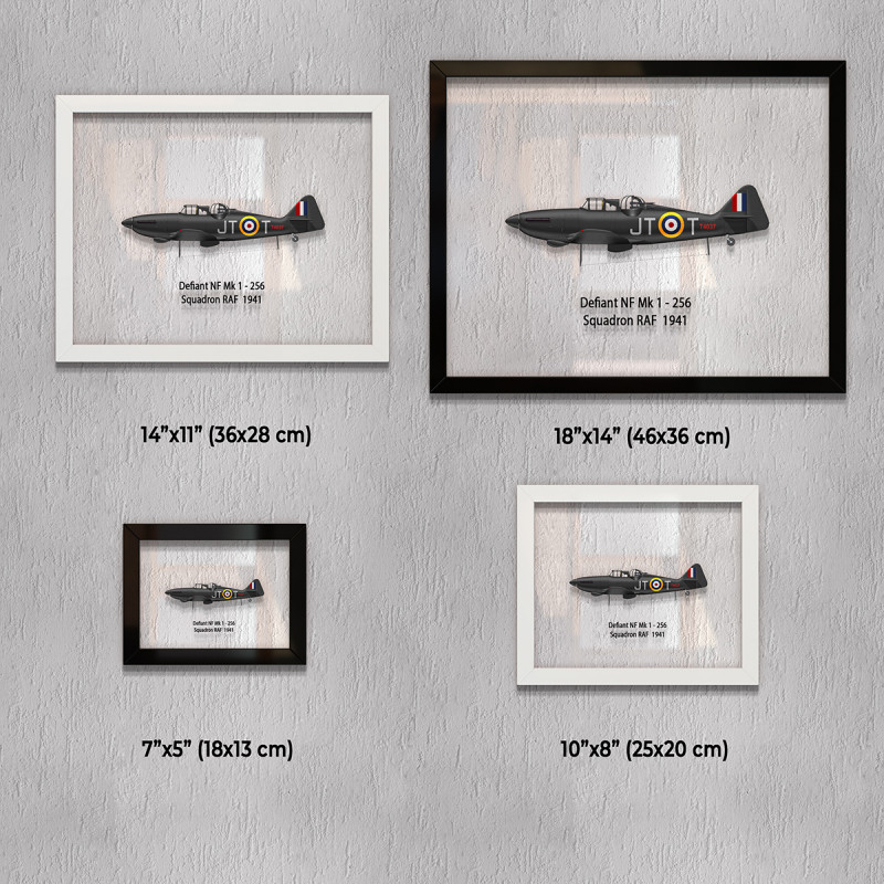 Принт на склі «Винищувач Boulton Paul Defiant Mk 1 256 Ескадрилья 1941 рік»