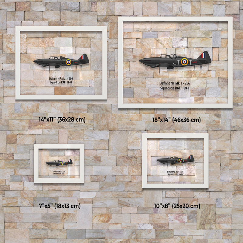 Принт на склі «Винищувач Boulton Paul Defiant Mk 1 256 Ескадрилья 1941 рік»