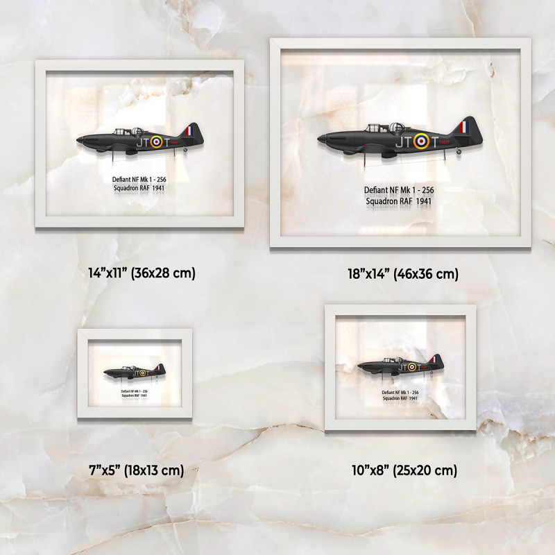 Принт на склі «Винищувач Boulton Paul Defiant Mk 1 256 Ескадрилья 1941 рік»