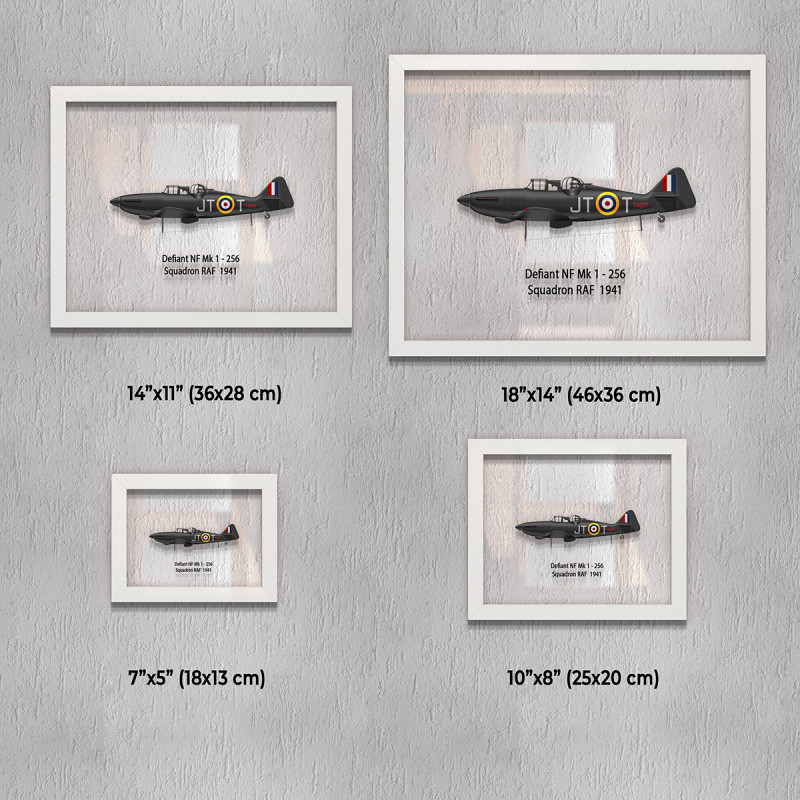Принт на склі «Винищувач Boulton Paul Defiant Mk 1 256 Ескадрилья 1941 рік»