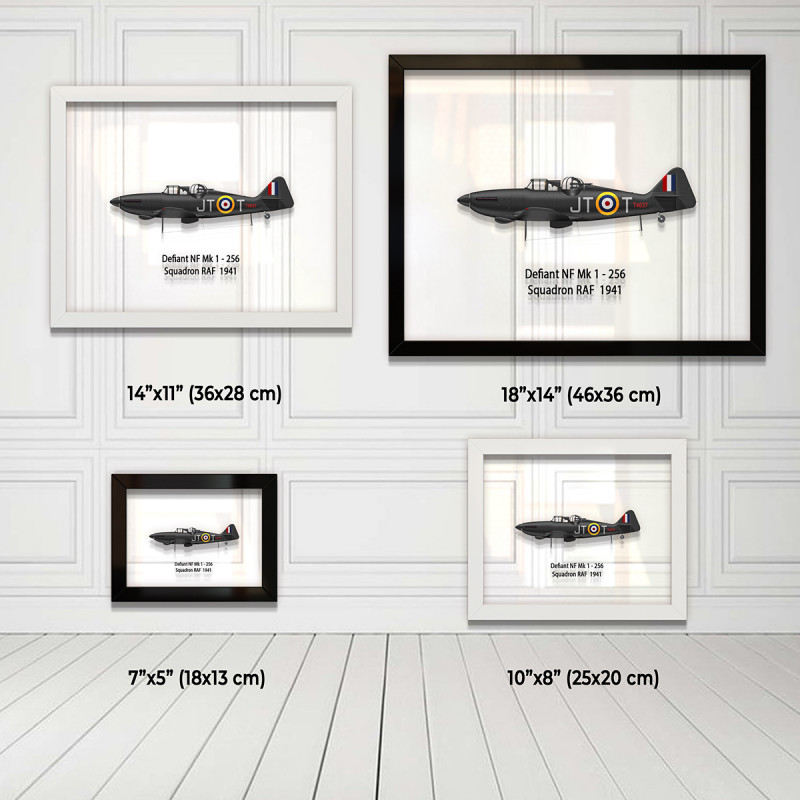 Принт на склі «Винищувач Boulton Paul Defiant Mk 1 256 Ескадрилья 1941 рік»