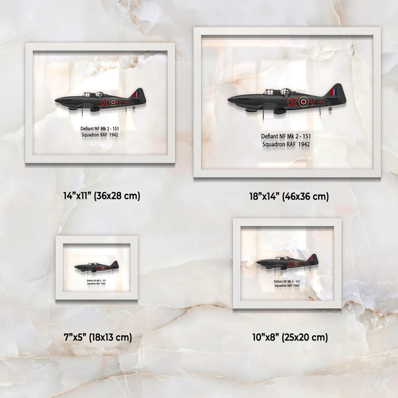 Принт на склі «Винищувач Boulton Paul Defiant Mk 1 151 Ескадрилья 1942 рік»