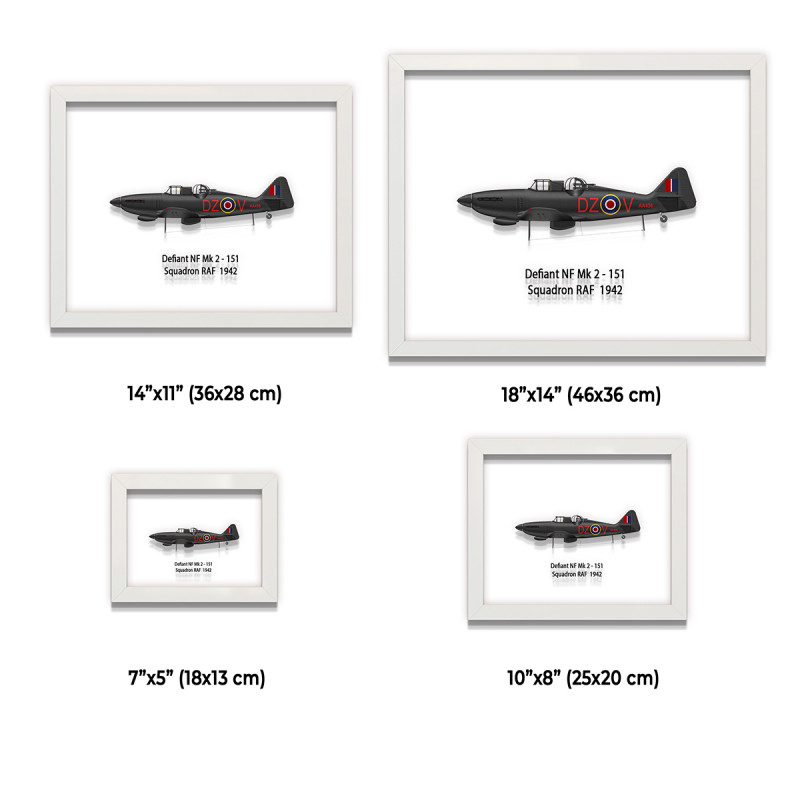 Принт на склі «Винищувач Boulton Paul Defiant Mk 1 151 Ескадрилья 1942 рік»