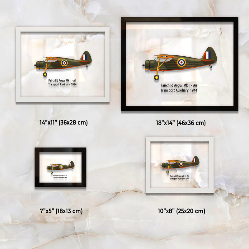 Принт на склі «Літак Fairchild 24 Argus Mk II 1944 рік»