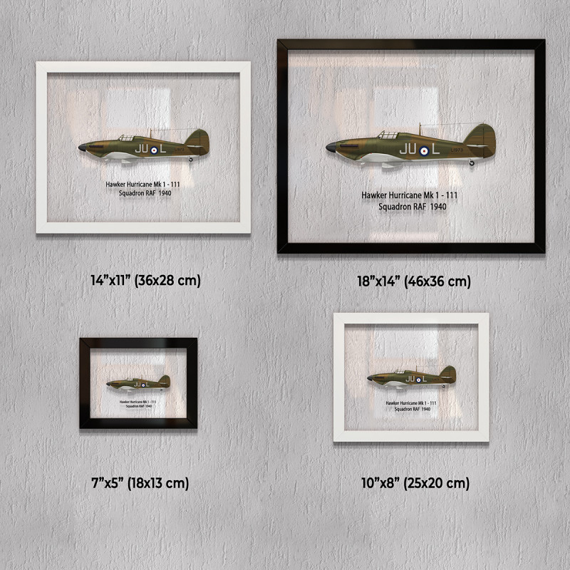 Принт на склі «Винищувач Hawker Hurricane Mk 1 111 Ескадрилья 1940 рік»