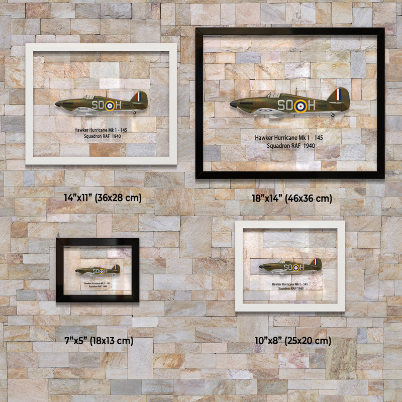 Принт на склі «Винищувач Hawker Hurricane Mk 1 145 Ескадрилья 1940 рік»