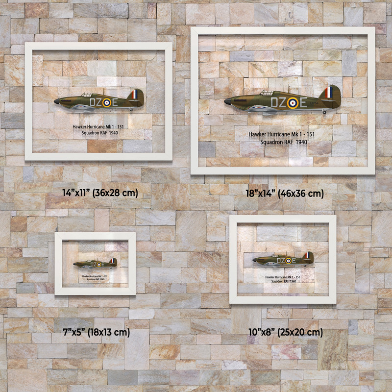 Принт на склі «Винищувач Hawker Hurricane Mk 1 151 Ескадрилья 1940 рік»