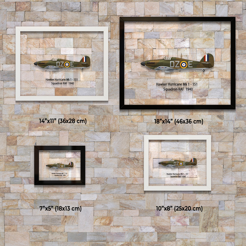 Принт на склі «Винищувач Hawker Hurricane Mk 1 151 Ескадрилья 1940 рік»