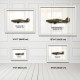 Принт на склі «Винищувач Hawker Hurricane Mk 1 + 1 Ескадрилья 1939 рік»