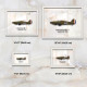Принт на склі «Винищувач Hawker Hurricane Mk 1 + 1 Ескадрилья 1939 рік»