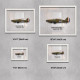 Принт на склі «Винищувач Hawker Hurricane Mk 1 + 1 Ескадрилья 1939 рік»