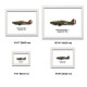Принт на склі «Винищувач Hawker Hurricane Mk 1 + 1 Ескадрилья 1939 рік»