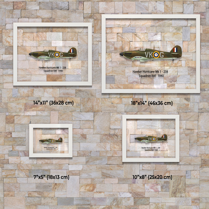 Принт на склі «Винищувач Hawker Hurricane Mk 1 238 Ескадрилья 1940 рік»