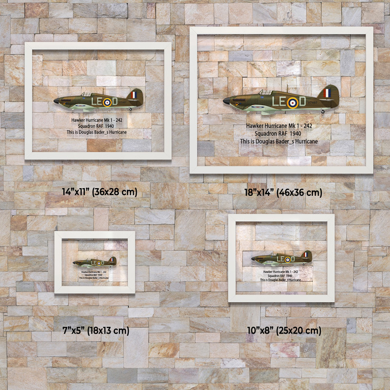 Принт на склі «Літак Hawker Hurricane Mk 1 242 Ескадрилья 1940 рік»