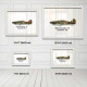 Принт на склі «Винищувач Hawker Hurricane Mk 1 245 Ескадрилья 1940 рік»