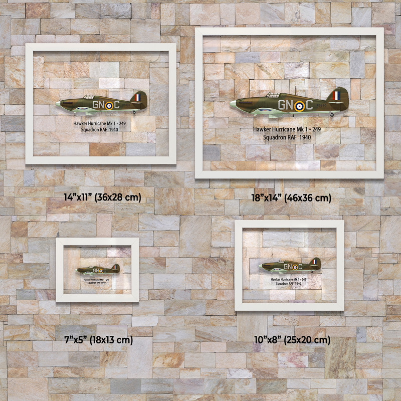 Принт на склі «Винищувач Hawker Hurricane Mk 1 249 Ескадрилья 1940 рік»