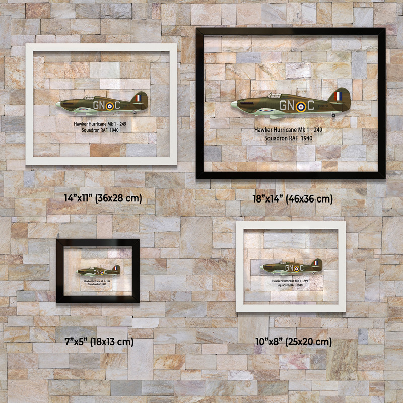 Принт на склі «Винищувач Hawker Hurricane Mk 1 249 Ескадрилья 1940 рік»