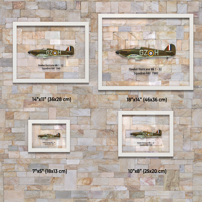 Принт на склі «Винищувач Hawker Hurricane Mk 1 32 Ескадрилья 1940 рік»