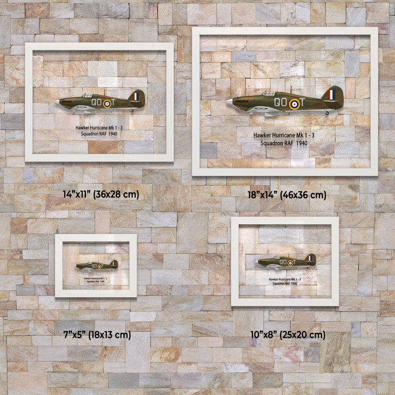 Принт на склі «Винищувач Hawker Hurricane Mk 1 3 Ескадрилья 1940 рік»