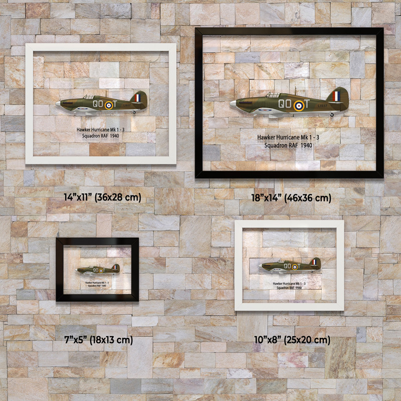 Принт на склі «Винищувач Hawker Hurricane Mk 1 3 Ескадрилья 1940 рік»