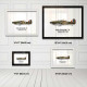 Принт на склі «Винищувач Hawker Hurricane Mk 1 46 Ескадрилья 1940 рік»