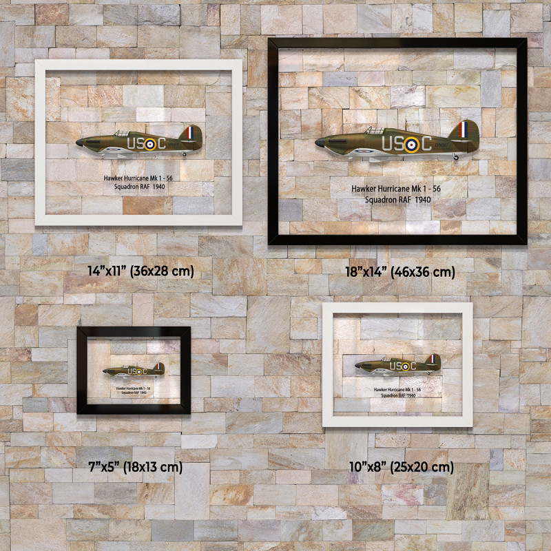Принт на склі «Винищувач Hawker Hurricane Mk 1 56 Ескадрилья 1940 рік»