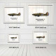 Принт на склі «Винищувач Hawker Hurricane Mk 1 73 Ескадрилья 1940 рік»