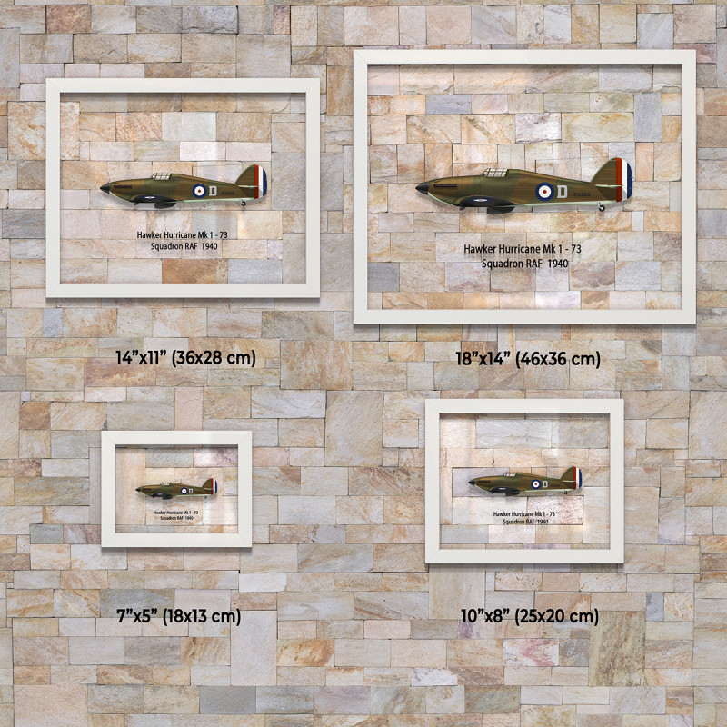 Принт на склі «Винищувач Hawker Hurricane Mk 1 73 Ескадрилья 1940 рік»