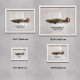Принт на склі «Винищувач Hawker Hurricane Mk 1 73 Ескадрилья 1940 рік»