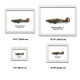 Принт на склі «Винищувач Hawker Hurricane Mk 1 73 Ескадрилья 1940 рік»