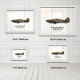 Принт на склі «Винищувач Hawker Hurricane Mk 1 85 Ескадрилья 1939 рік»