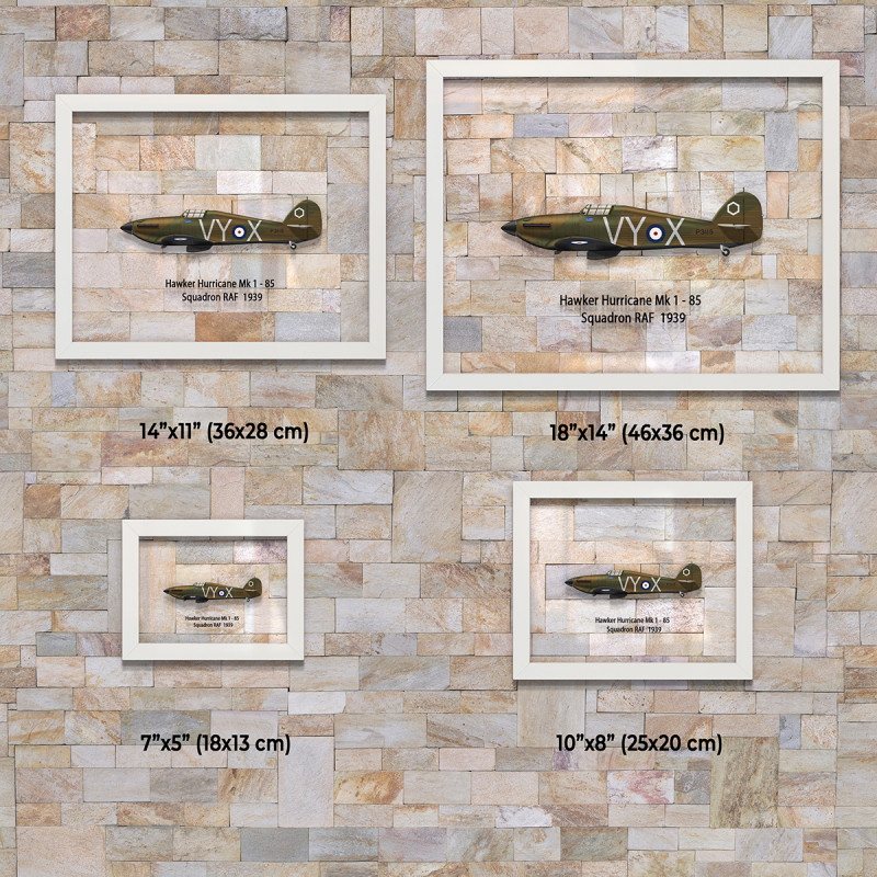 Принт на склі «Винищувач Hawker Hurricane Mk 1 85 Ескадрилья 1939 рік»