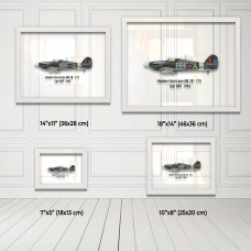 Принт на склі «Винищувач Hawker Hurricane Mk 2B 175 Ескадрилья 1942 рік»