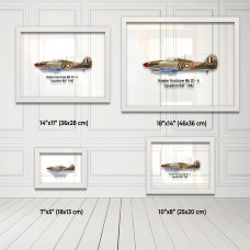 Принт на склі «Винищувач Hawker Hurricane Mk 2D 6 Ескадрилья 1942 рік»